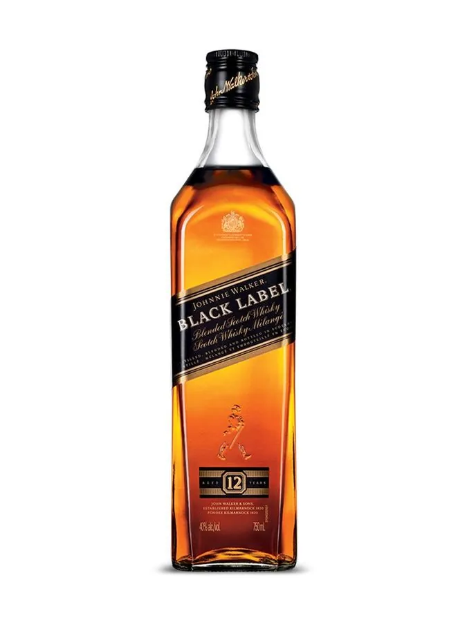 Johnnie Walker Black Label 12 year scotch whisky 750 mL bottle