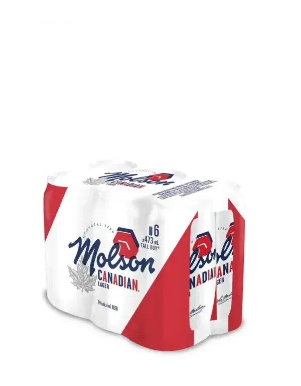 Molson Canadian six pack of cans